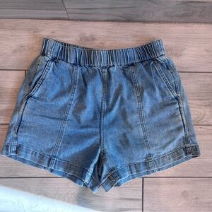 Madewell Blue Denim Elastic Waist Shorts